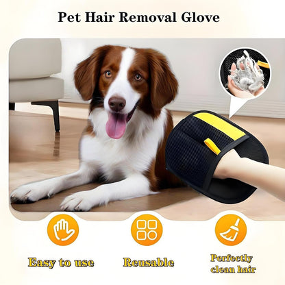 Pet Hair Removal Glove for Cats & Dogs, 2Pcs Electrostatic Pet Hair Remover, Reusable Magic Brush Pet Hair，Pet Hair Remover for Laundry, Sofas，Carpets，Clothing